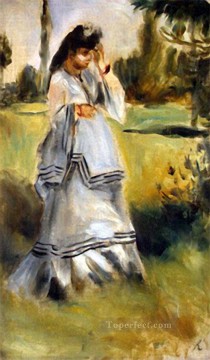  Parque Pintura - mujer en un parque Pierre Auguste Renoir